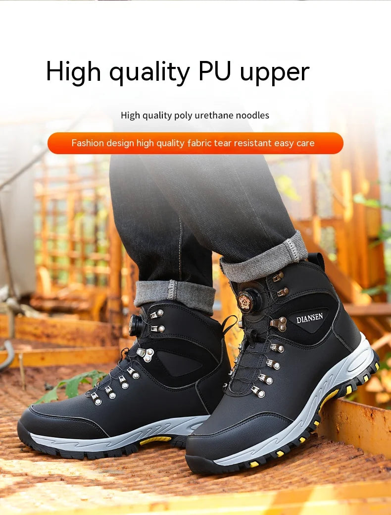 Men's Safety Work Boots Indestructible Steel Toe Anti- Smash Resistant Stab Proof Safety Shoes Breathable Slip-Resistant Durable