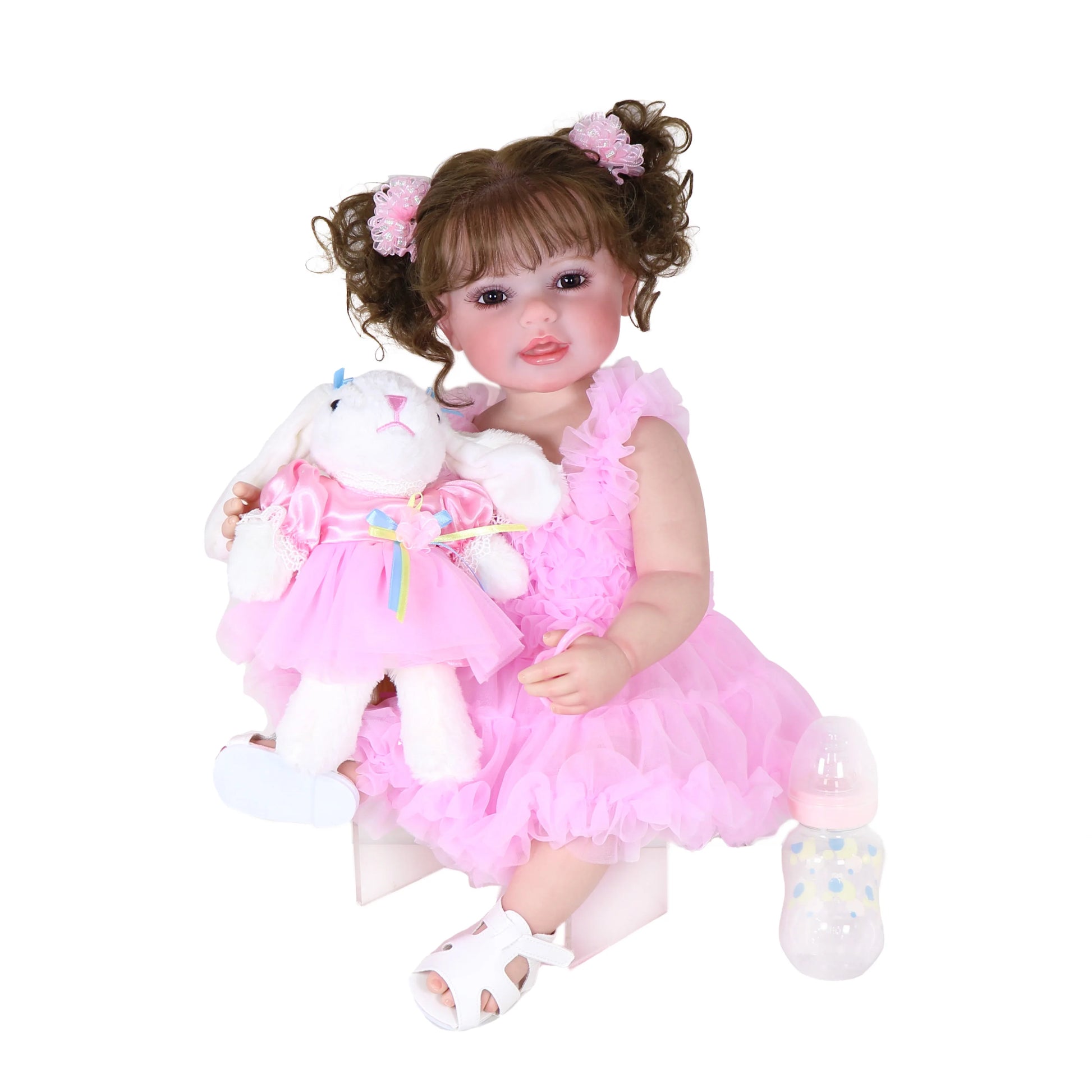 Ying Huan Mei Happy Dance Reborn Toddler Doll Plush Bunny