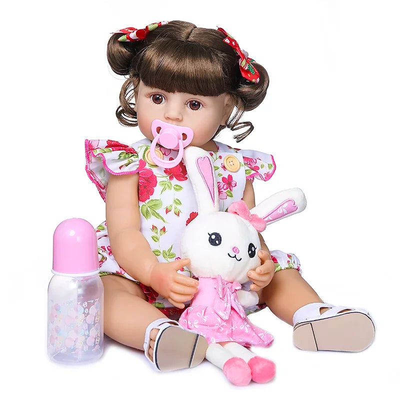 Shanghai Reborn Toddler Girl Doll Vinyl Lifelike Handmade Gift