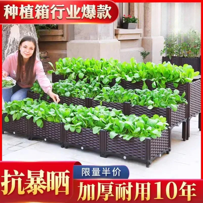 Hign-concerned Plastic Balcony Flower Pot For Outdoor Use