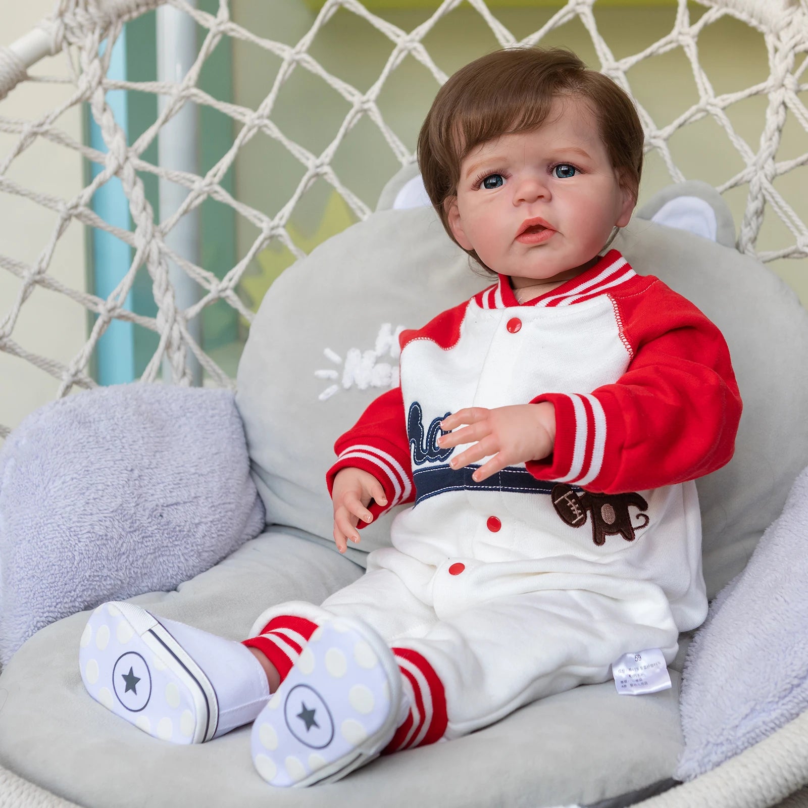 NPK Sandie Reborn Toddler Painted Vinyl Doll Boy 3D Skin