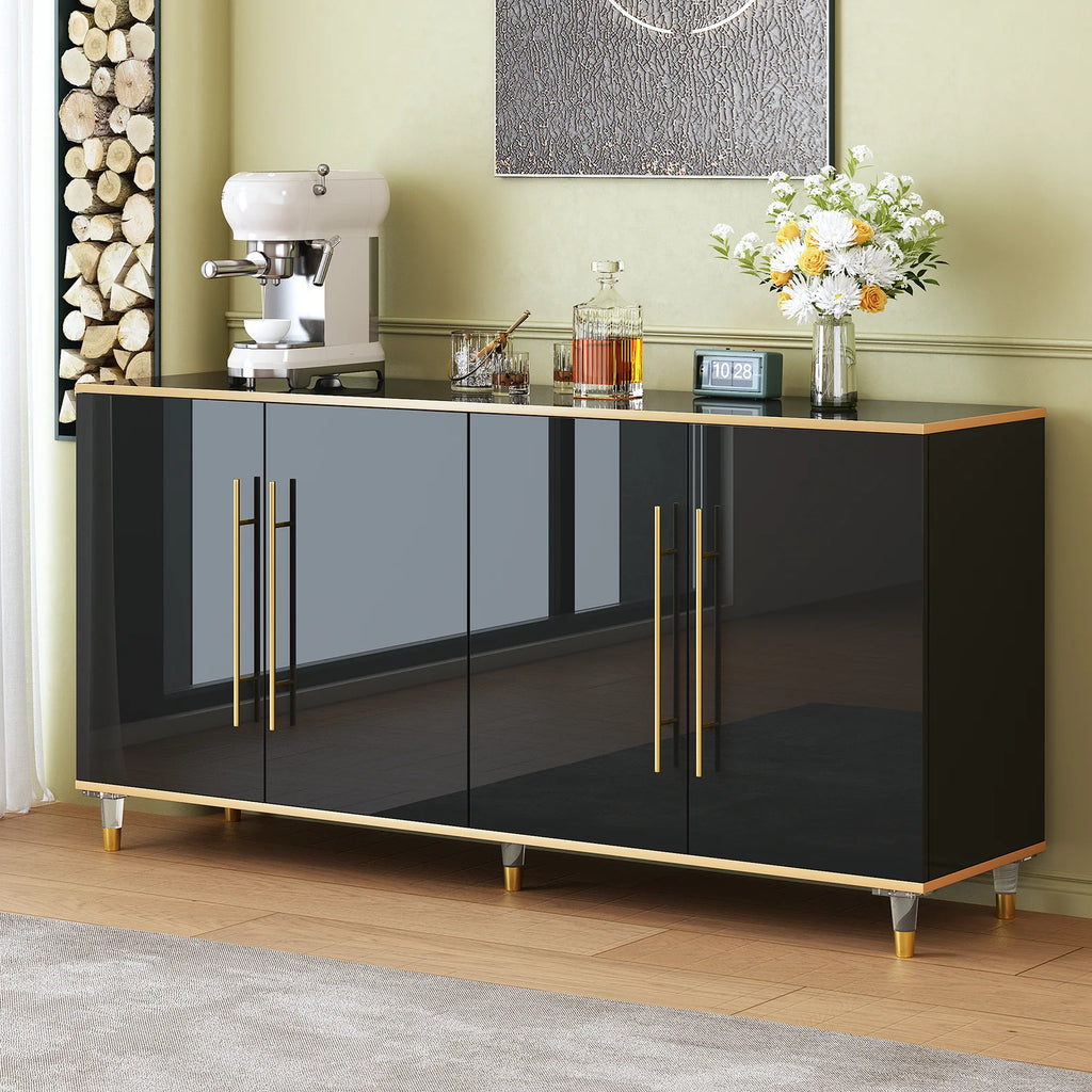 ONBRILL Modern Buffet Cabinet With Adjustable Shelves And Doors