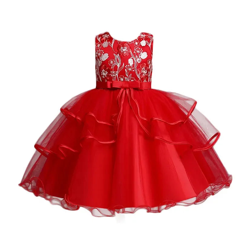 ELVESNEST Flower Girl Lace Sleeveless Party Dress For Special Occasions