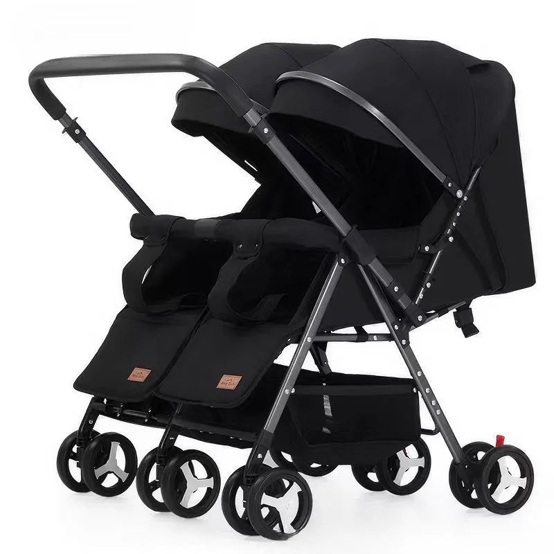 QIYOU Lightweight Double Stroller Sit and Lie Side by Side