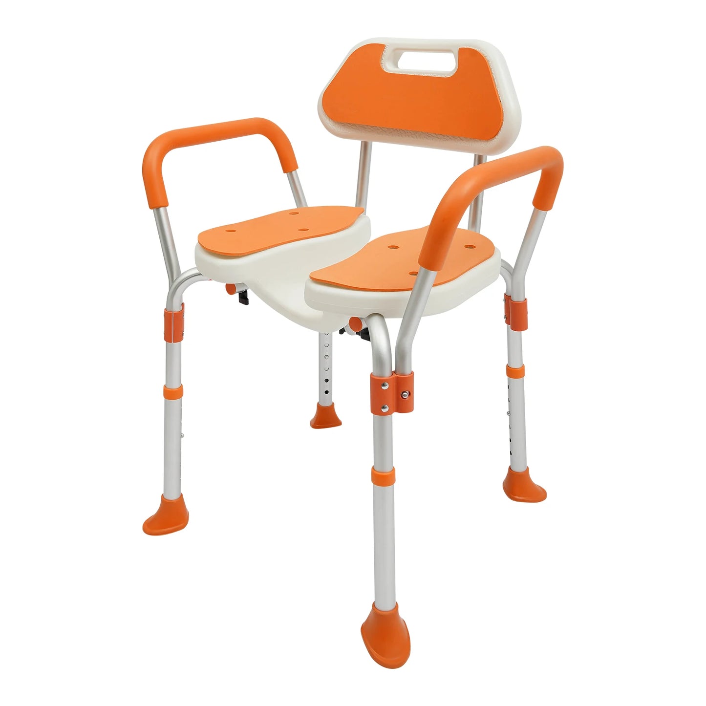 Folding Shower Seat with Adjustable Height and Armrests Sturdy and Secure Design Supports 275.58 Pounds Perfect for Elderly and Disabled Use