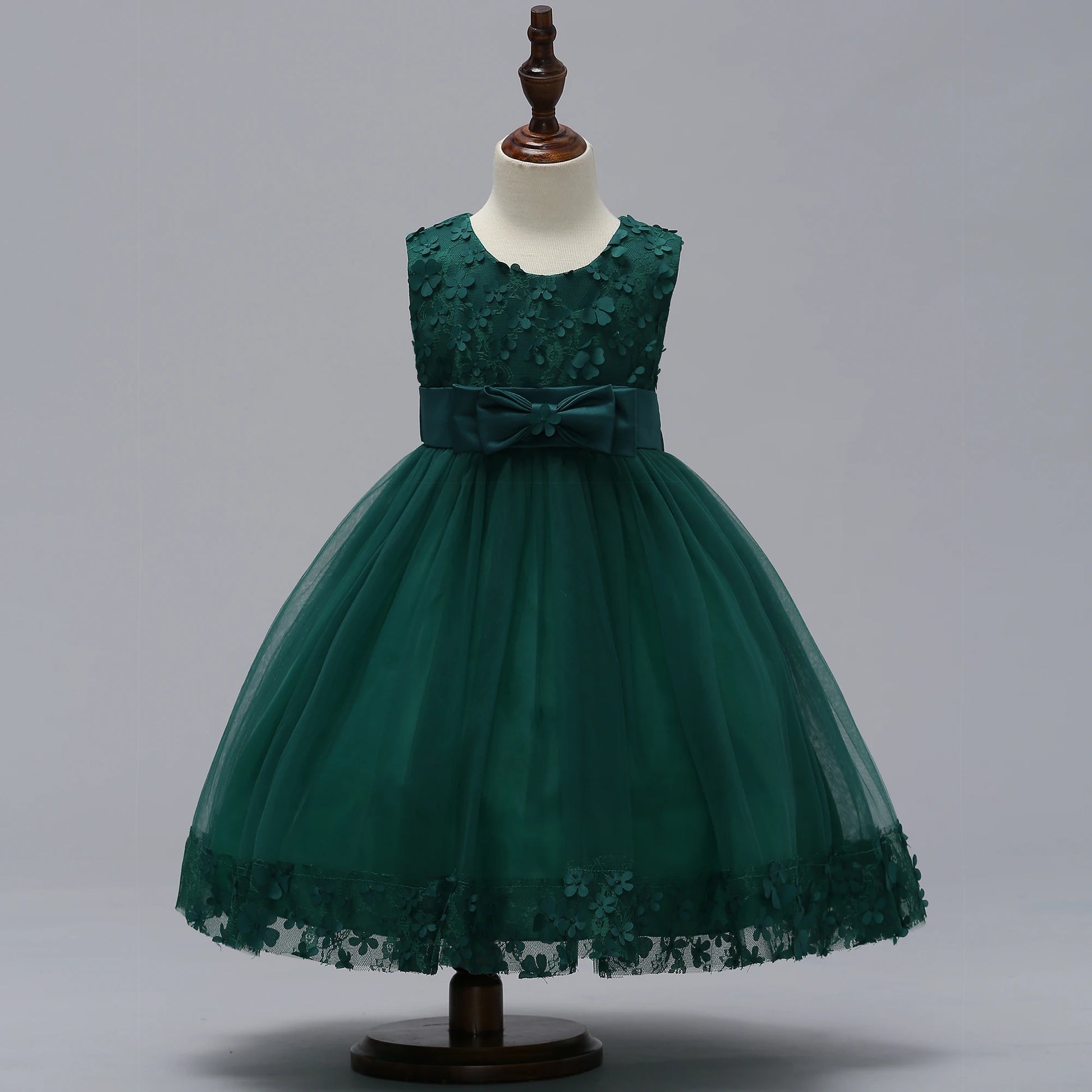PLBBFZ Elegant Flower Girls Tulle Party Dress