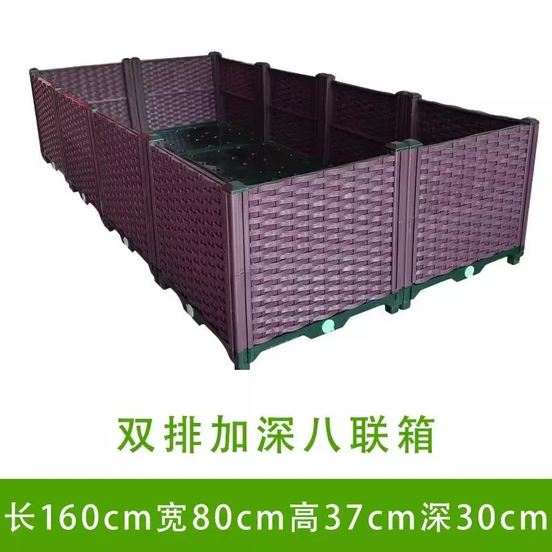 Hign-concerned Plastic Balcony Flower Pot For Outdoor Use
