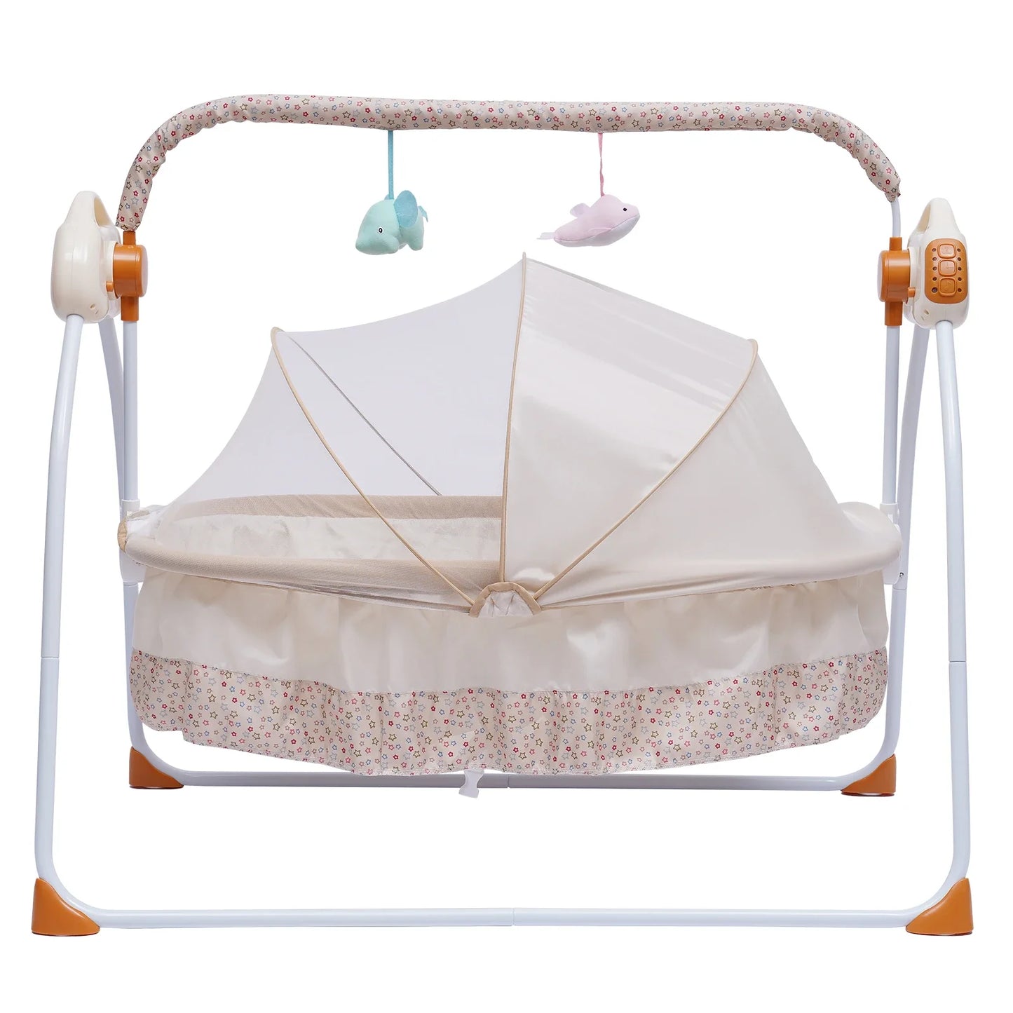 Cradle Swing Sleeping Bed Auto Rocking Chair Bed Swing 5 Speed Stand Baskets Musical Sleeping Basket For Infants 0 To 18 Months