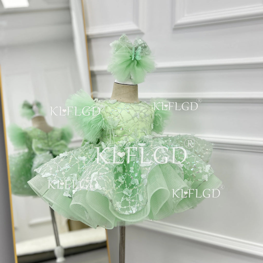 Luxury flower children's wedding dress sweet and cute panton skirt Children's seasons banquet baby first Christmas dinner Girls