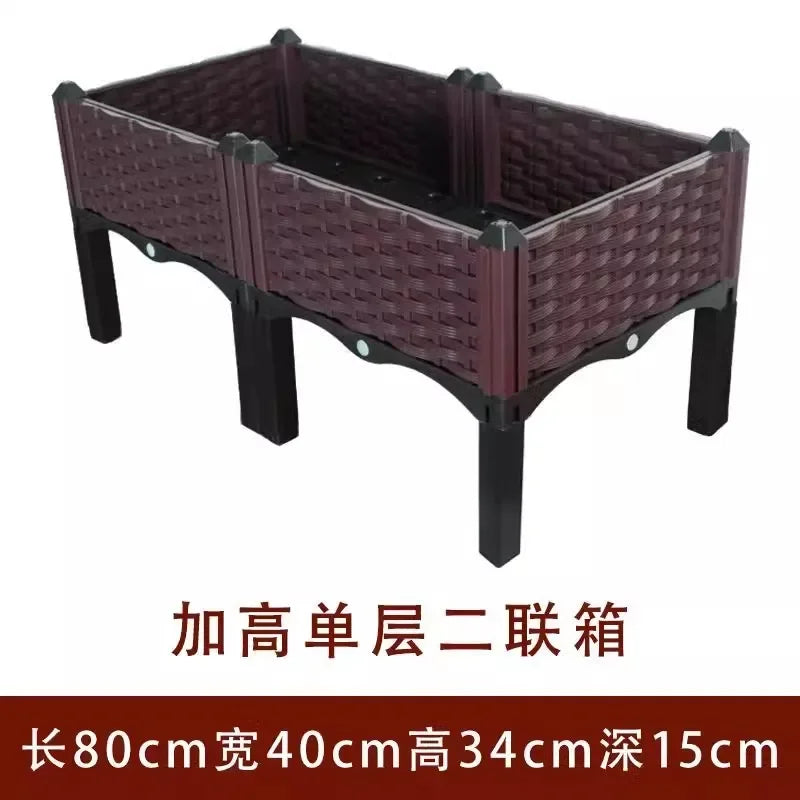 Hign-concerned Plastic Balcony Flower Pot For Outdoor Use