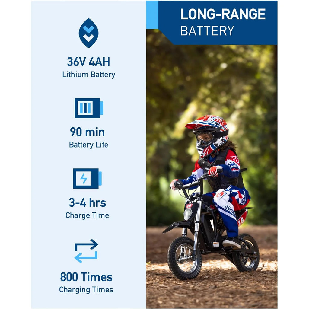 HIBOY Electric Kids Dirt Bike 36V 300W 3 Speed
