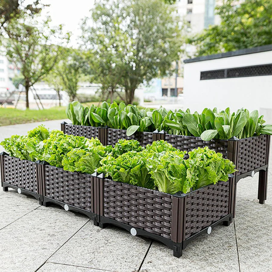 MTShining Plastic Large Flower Pot Box for Indoor Outdoor Planting