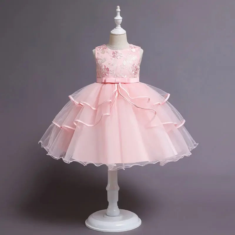 ELVESNEST Flower Girl Lace Sleeveless Party Dress For Special Occasions