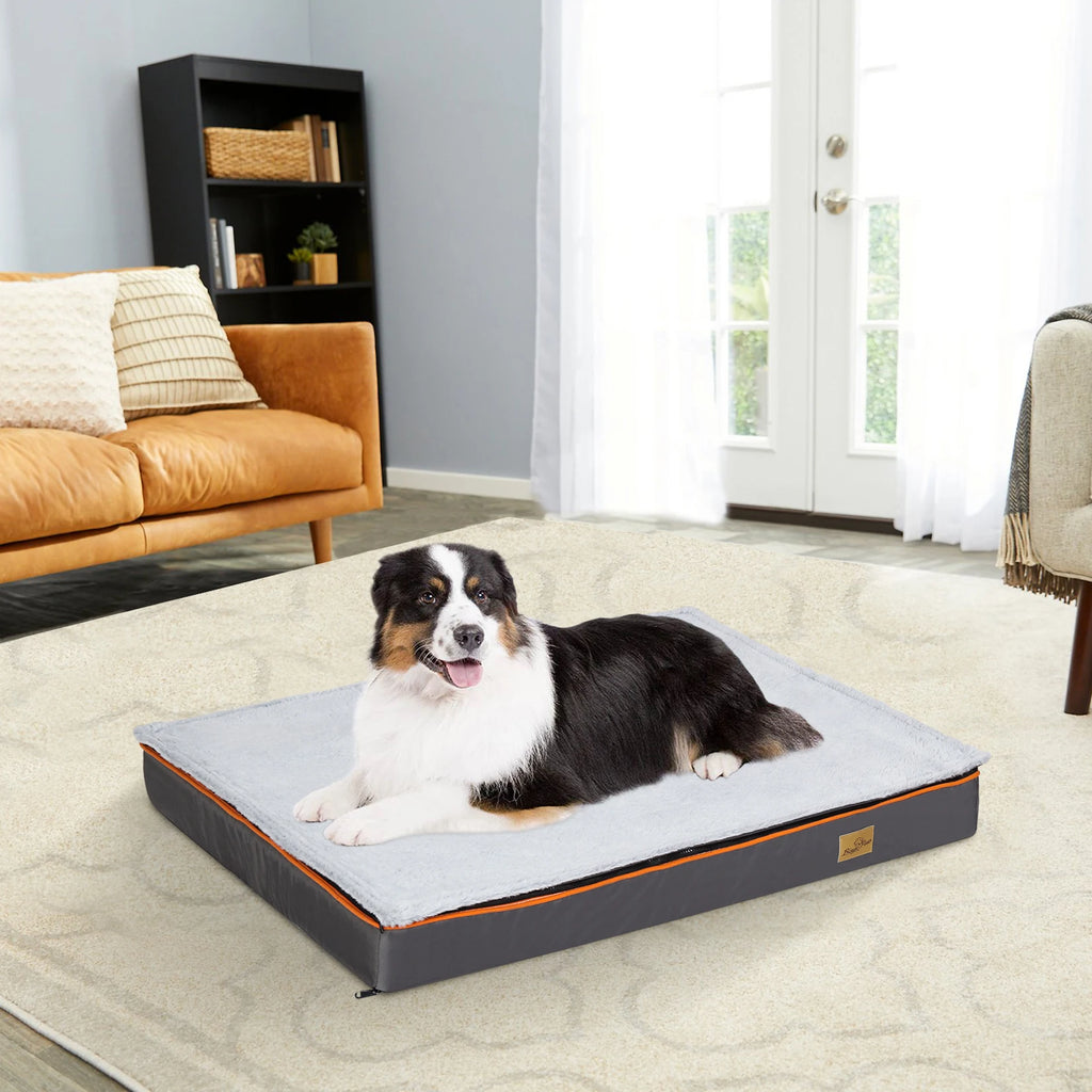 Large Padded Orthopedic Dog Bed Foam Cushion Pet Pillow Bed with Washable Cover