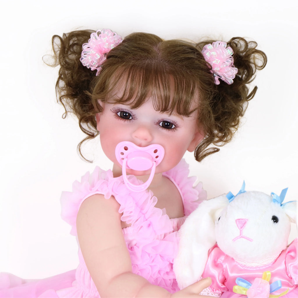 Ying Huan Mei Happy Dance Reborn Toddler Doll Plush Bunny