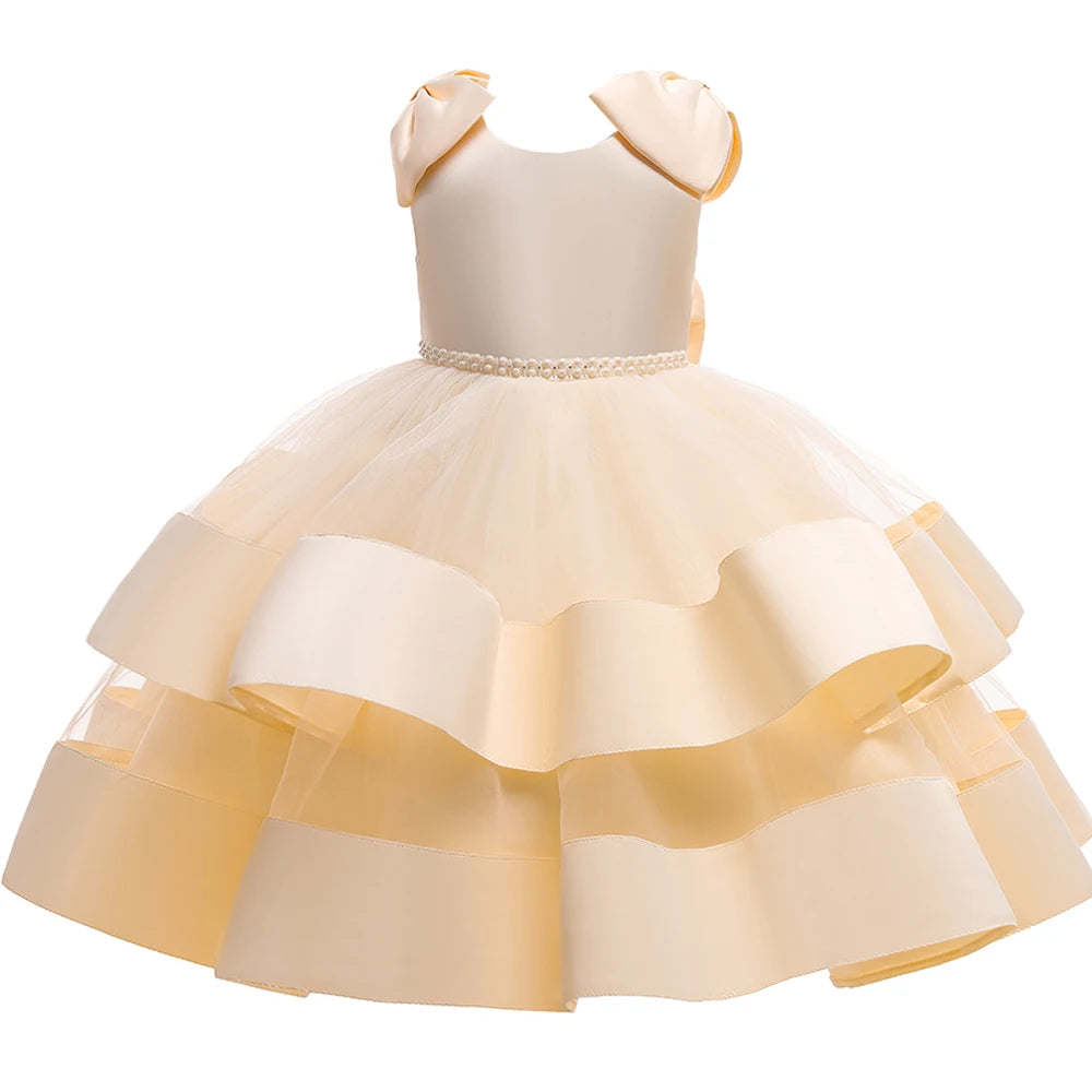 PLBBFZ Girls Bow Dress For Party Prom Wedding Occasions