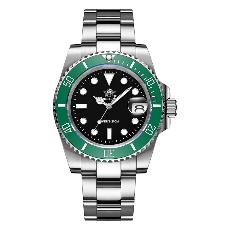 ADDIESDIVE Quartz Diver Watch 200m Waterproof Stainless Steel