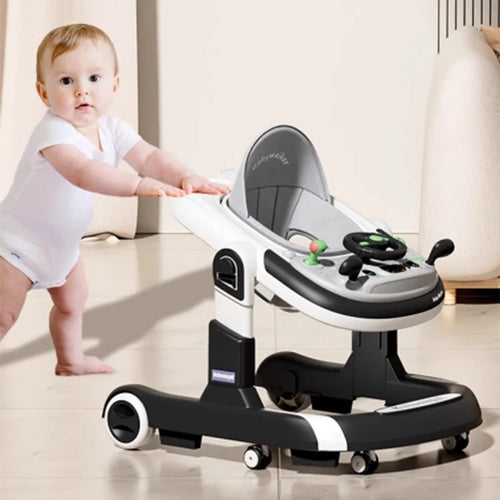 2 In 1 Baby Walker Anti Roll Over With Learning Toy For Infants