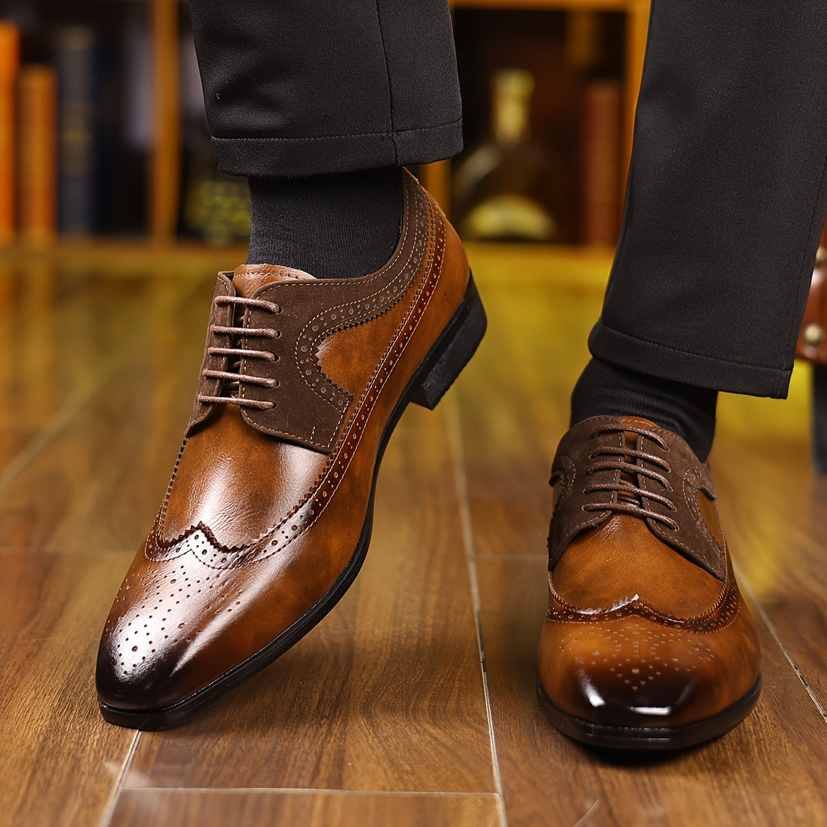 British Style Mens Formal Lace Up Shoes For Office And Business