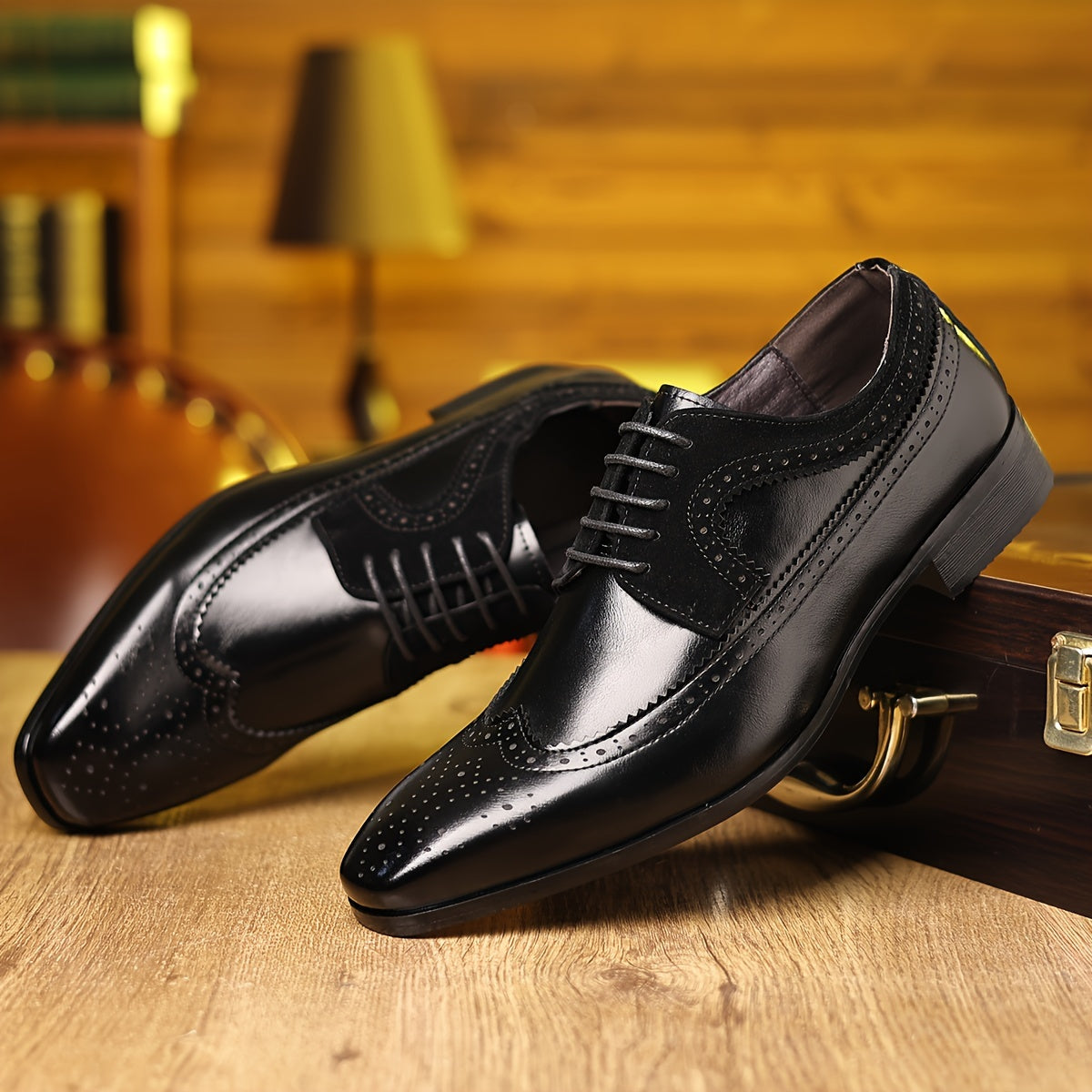 British Style Mens Formal Lace Up Shoes For Office And Business