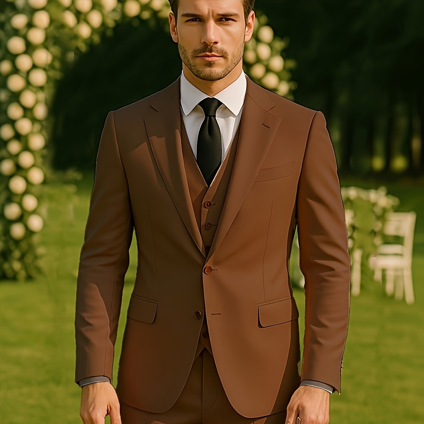 Stylish Three-Piece Suit for Men, Including a Groom'S Tailcoat, Sports Jacket, Vest, And Trousers, Perfect As Valentine'S Gifts