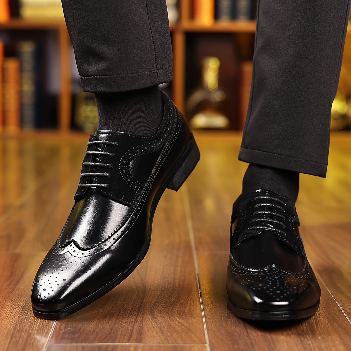 British Style Mens Formal Lace Up Shoes For Office And Business